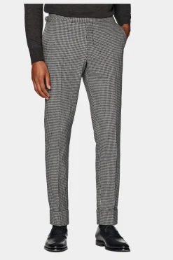 SUITSUPPLY Havana Anzug Dreiteiler Schwarz Hahnentrittmuster-Männlich Casual Anzüge