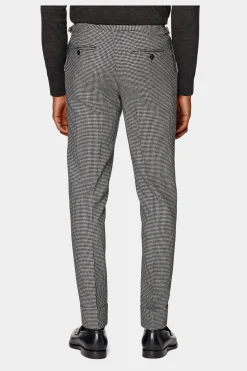SUITSUPPLY Havana Anzug Dreiteiler Schwarz Hahnentrittmuster-Männlich Casual Anzüge