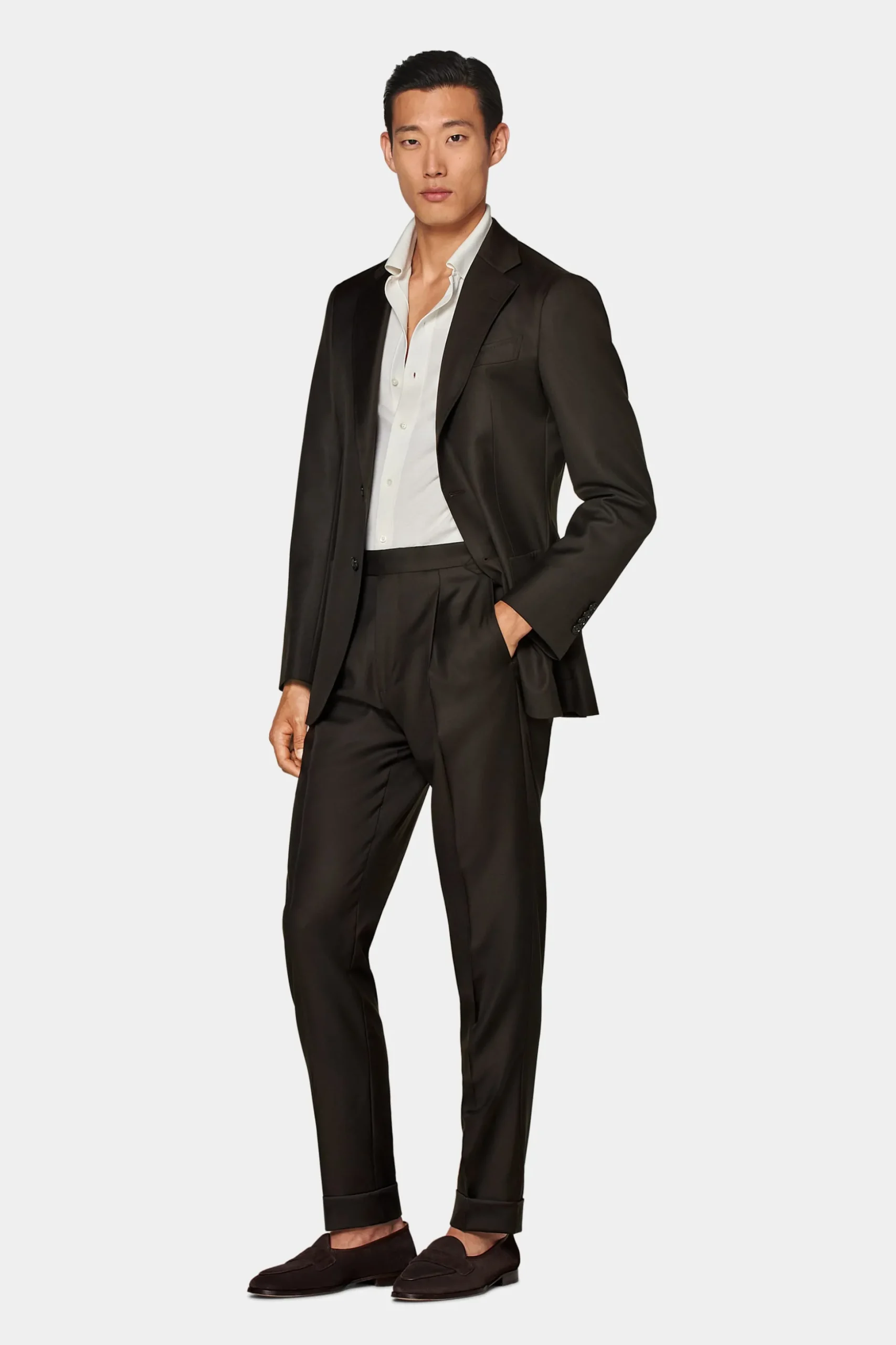 SUITSUPPLY Havana Anzug Dunkelbraun-Männlich Business Anzüge