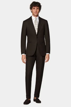 SUITSUPPLY Havana Anzug Dunkelbraun-Männlich Business Anzüge