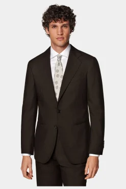 SUITSUPPLY Havana Anzug Dunkelbraun-Männlich Business Anzüge