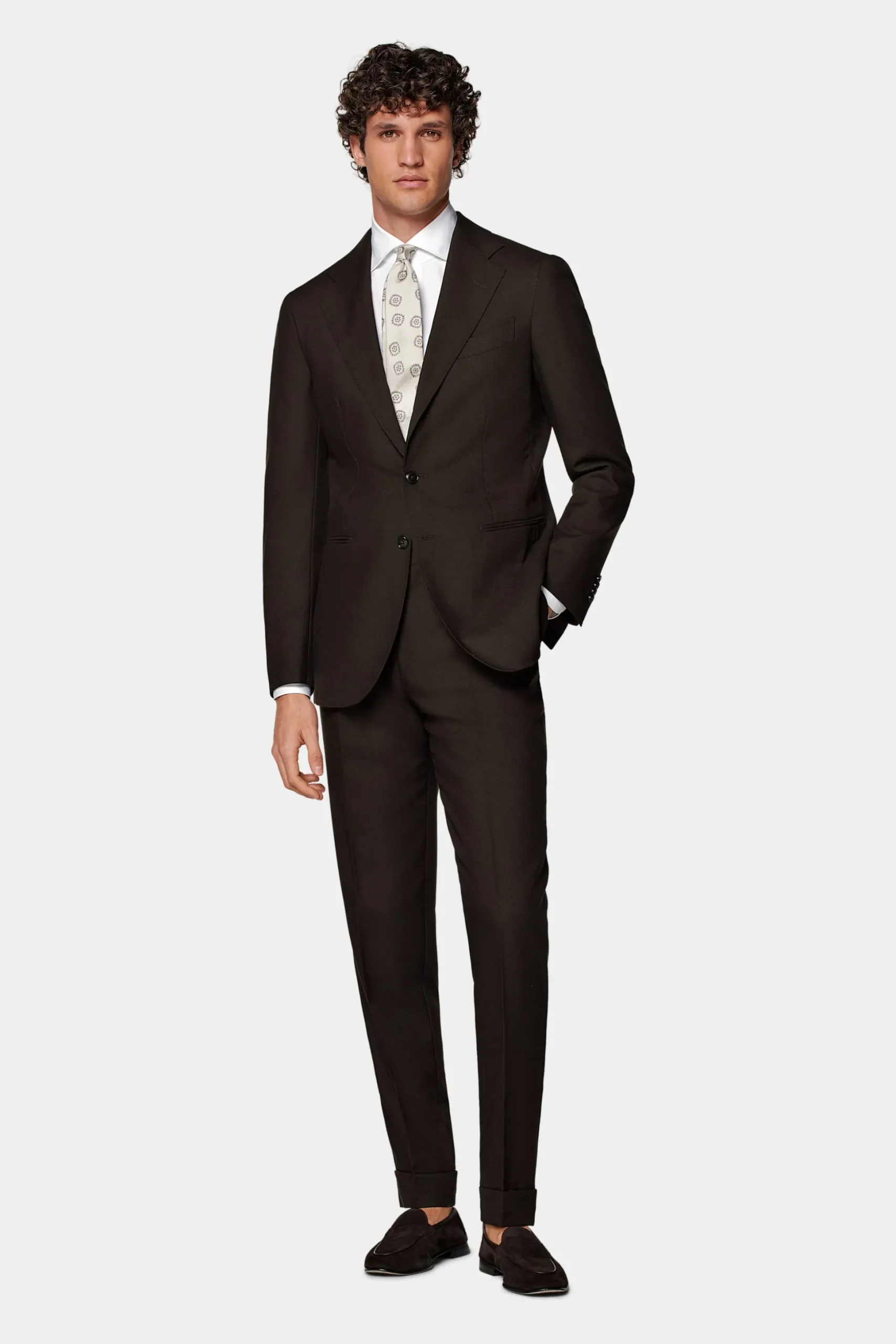 SUITSUPPLY Havana Anzug Dunkelbraun-Männlich Business Anzüge