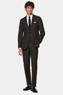 SUITSUPPLY Havana Anzug Dunkelbraun-Männlich Casual Anzüge