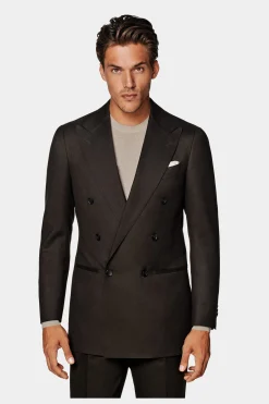 SUITSUPPLY Havana Anzug Dunkelbraun-Männlich Casual Anzüge