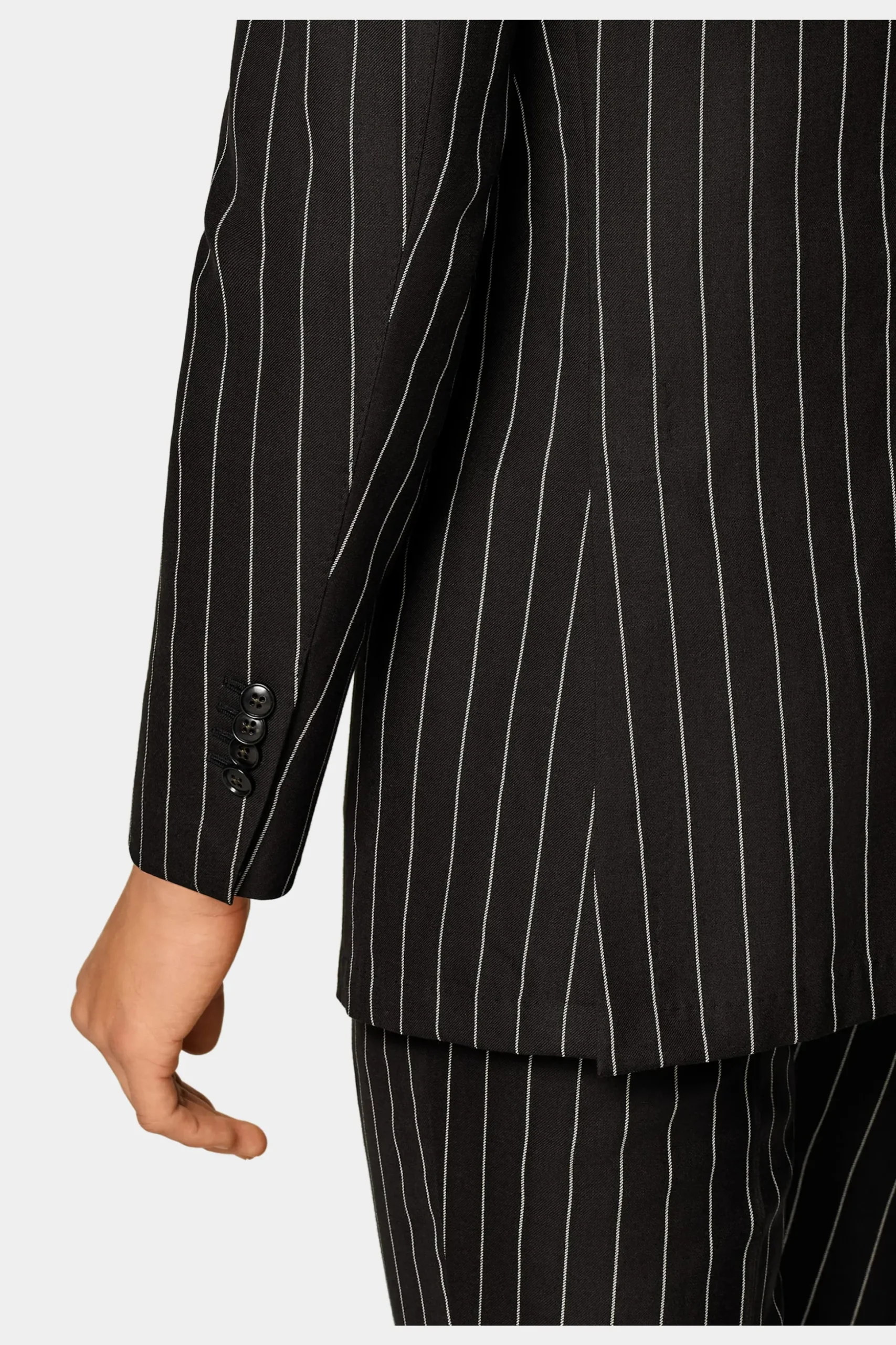 SUITSUPPLY Havana Anzug Dunkelbraun Gestreift-Männlich Casual Anzüge
