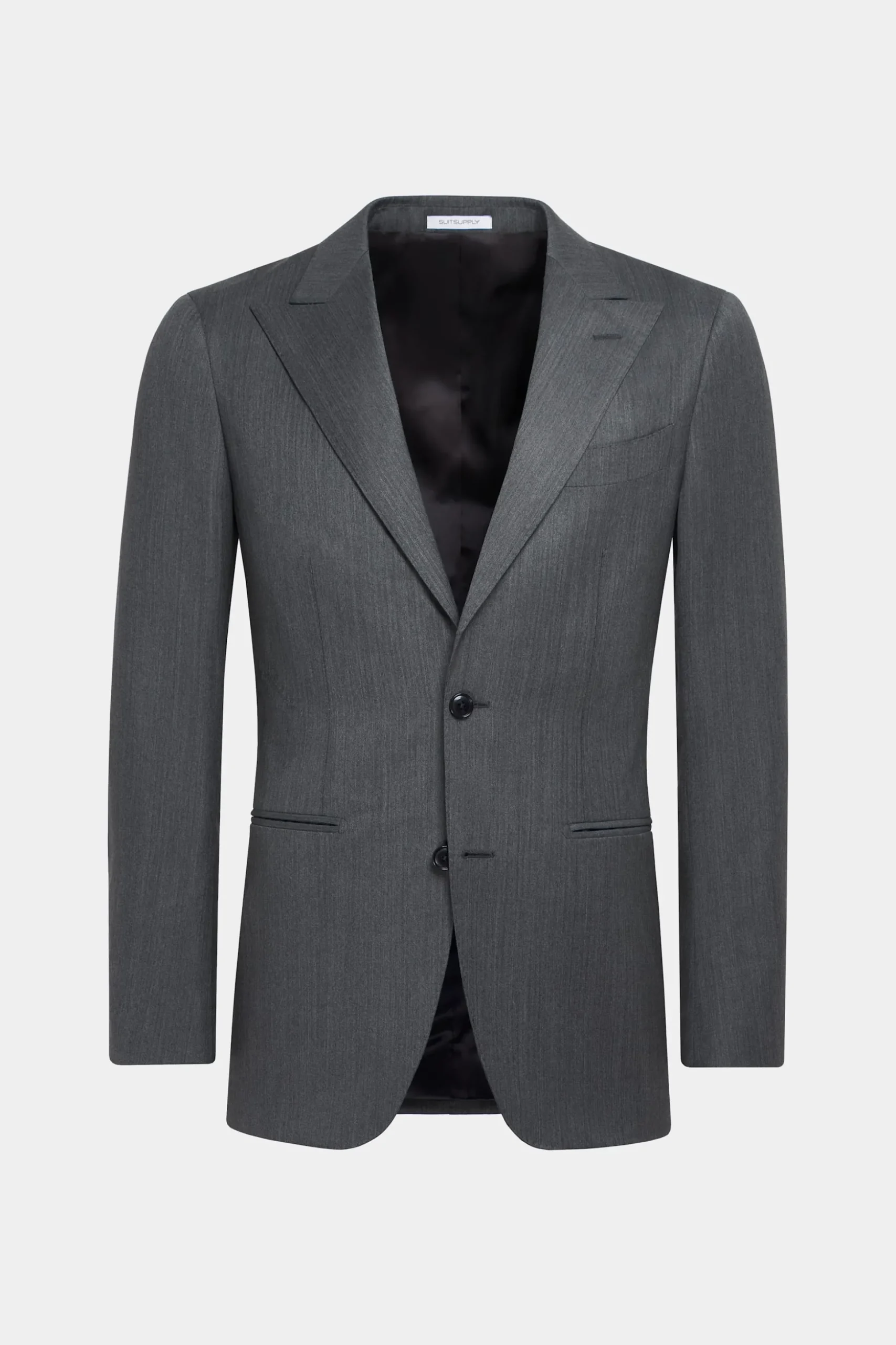 SUITSUPPLY Havana Anzug Dunkelgrau Fischgrätmuster-Männlich Business Anzüge