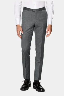 SUITSUPPLY Havana Anzug Dunkelgrau Fischgrätmuster-Männlich Business Anzüge