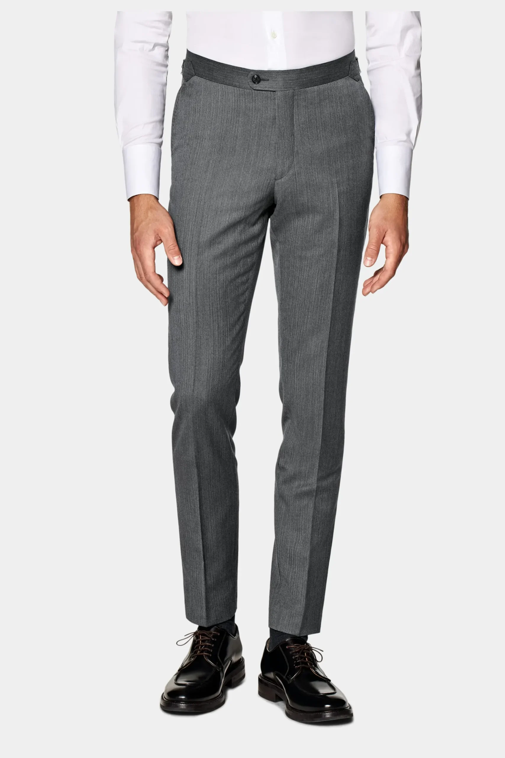 SUITSUPPLY Havana Anzug Dunkelgrau Fischgrätmuster-Männlich Business Anzüge