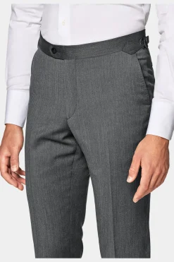 SUITSUPPLY Havana Anzug Dunkelgrau Fischgrätmuster-Männlich Business Anzüge