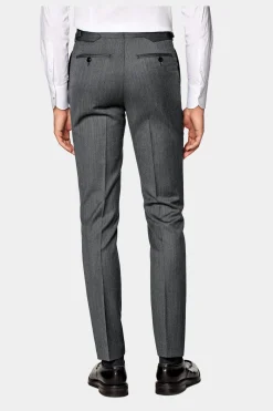 SUITSUPPLY Havana Anzug Dunkelgrau Fischgrätmuster-Männlich Business Anzüge