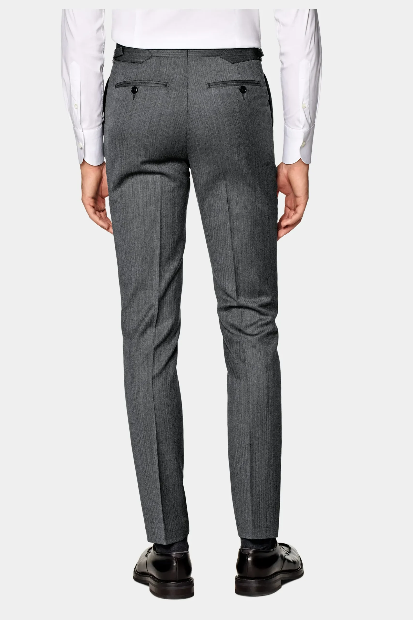 SUITSUPPLY Havana Anzug Dunkelgrau Fischgrätmuster-Männlich Business Anzüge