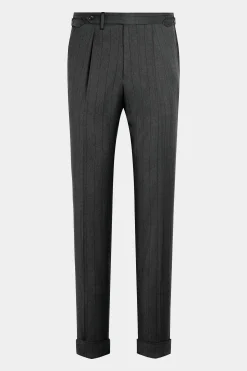 SUITSUPPLY Havana Anzug Dunkelgrau Gestreift-Männlich Business Anzüge