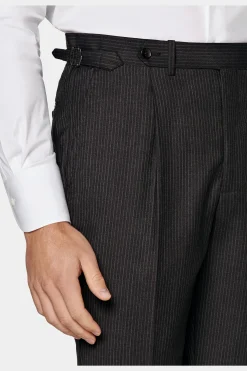 SUITSUPPLY Havana Anzug Dunkelgrau Gestreift-Männlich Business Anzüge
