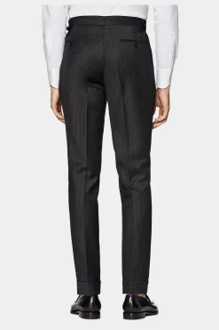 SUITSUPPLY Havana Anzug Dunkelgrau Gestreift-Männlich Business Anzüge