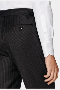 SUITSUPPLY Havana Anzug Dunkelgrau Gestreift-Männlich Business Anzüge