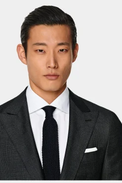 SUITSUPPLY Havana Anzug Dunkelgrau Kariert-Männlich Business Anzüge