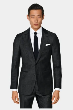 SUITSUPPLY Havana Anzug Dunkelgrau Kariert-Männlich Business Anzüge