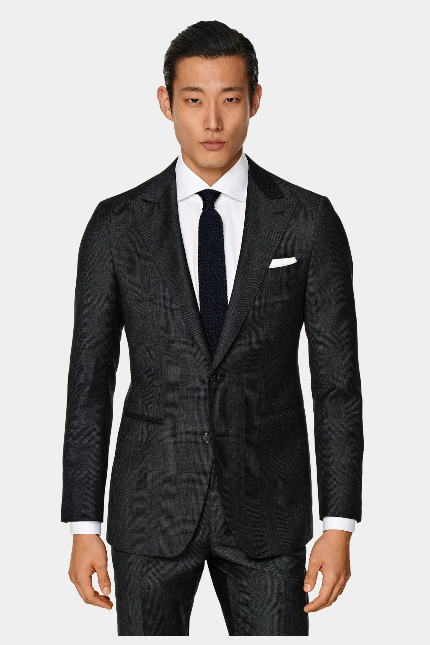 SUITSUPPLY Havana Anzug Dunkelgrau Kariert-Männlich Business Anzüge