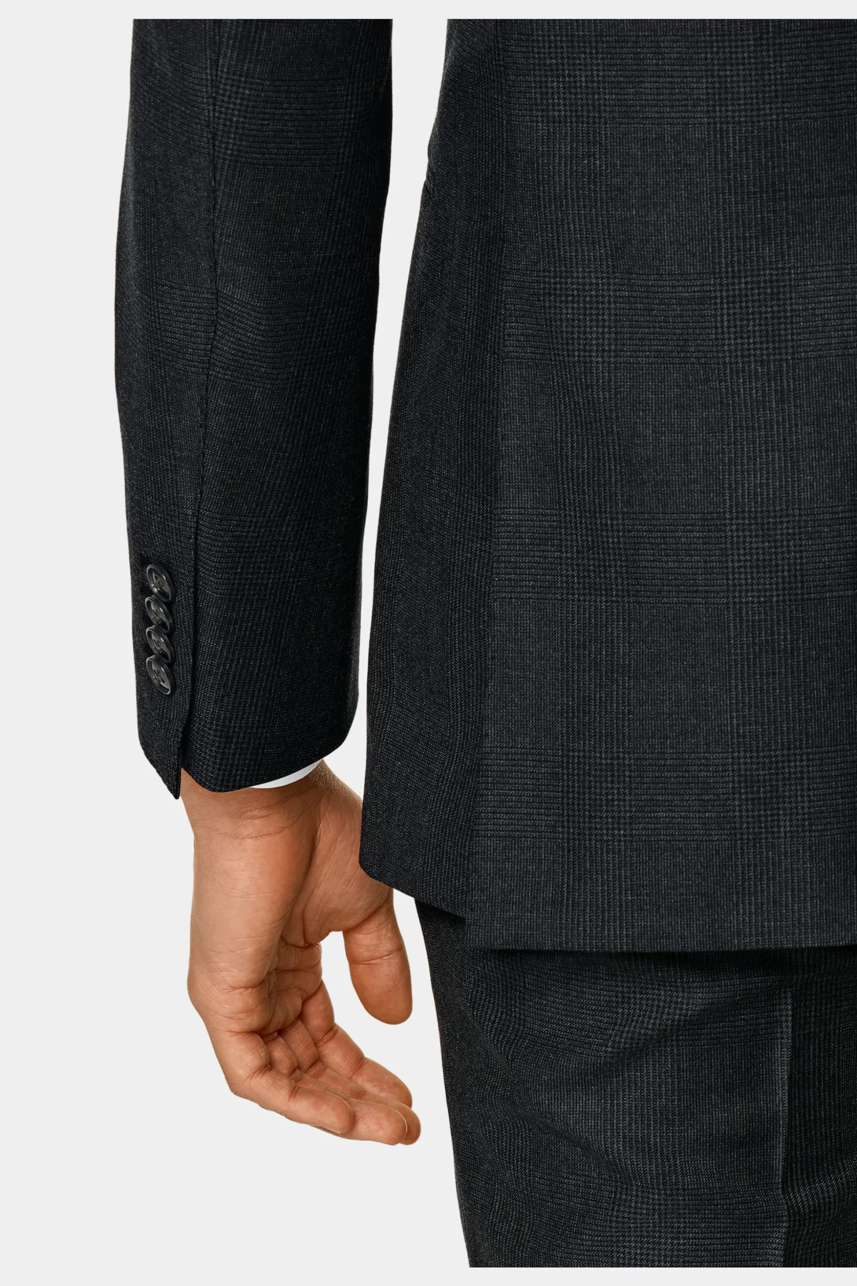 SUITSUPPLY Havana Anzug Dunkelgrau Kariert-Männlich Business Anzüge