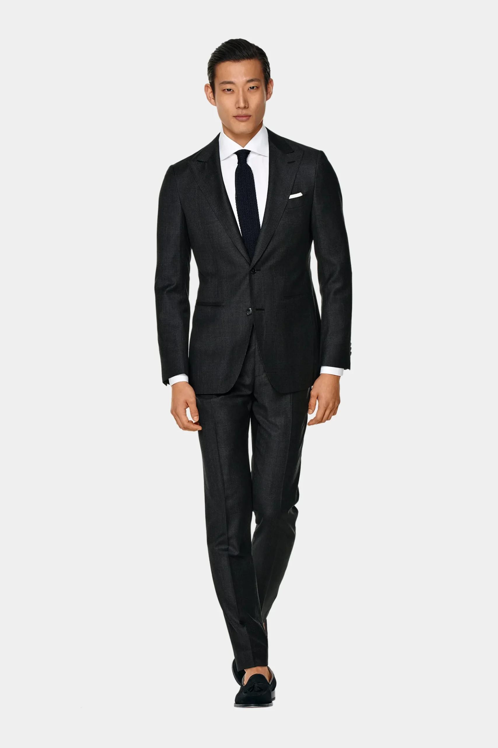 SUITSUPPLY Havana Anzug Dunkelgrau Kariert-Männlich Business Anzüge