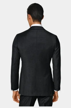 SUITSUPPLY Havana Anzug Dunkelgrau Kariert-Männlich Business Anzüge