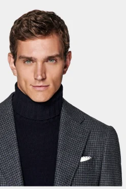 SUITSUPPLY Havana Anzug Dunkelgrau Mit Karo-Männlich Casual Anzüge