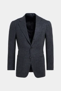 SUITSUPPLY Havana Anzug Dunkelgrau Mit Karo-Männlich Casual Anzüge