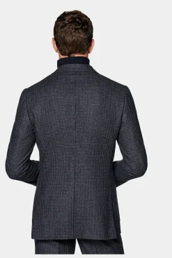 SUITSUPPLY Havana Anzug Dunkelgrau Mit Karo-Männlich Casual Anzüge