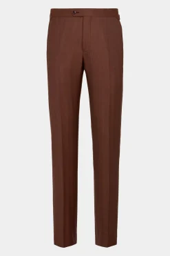 SUITSUPPLY Havana Anzug Dunkelorange Fischgrätmuster-Männlich Business Anzüge