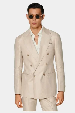 SUITSUPPLY Havana Anzug Hellbraun-Männlich Casual Anzüge
