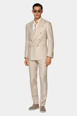 SUITSUPPLY Havana Anzug Hellbraun-Männlich Casual Anzüge