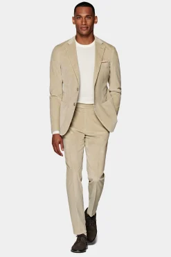 SUITSUPPLY Havana Anzug Hellbraun-Männlich Casual Anzüge