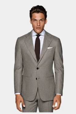 SUITSUPPLY Havana Anzug Hellbraun-Männlich Casual Anzüge