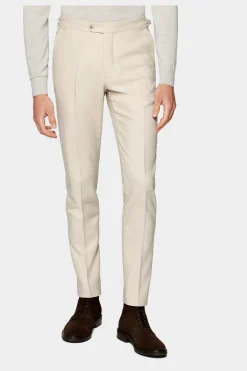 SUITSUPPLY Havana Anzug Hellbraun Mit Fischgrätmuster-Männlich Casual Anzüge