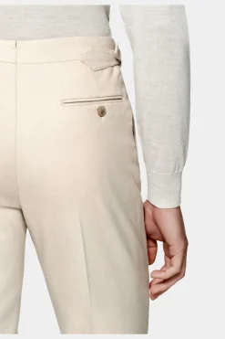 SUITSUPPLY Havana Anzug Hellbraun Mit Fischgrätmuster-Männlich Casual Anzüge