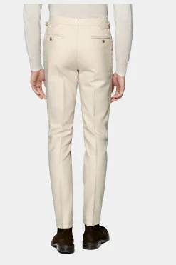 SUITSUPPLY Havana Anzug Hellbraun Mit Fischgrätmuster-Männlich Casual Anzüge