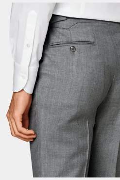 SUITSUPPLY Havana Anzug Hellgrau-Männlich Business Anzüge