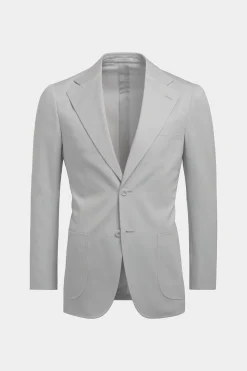 SUITSUPPLY Havana Anzug Hellgrau-Männlich Casual Anzüge