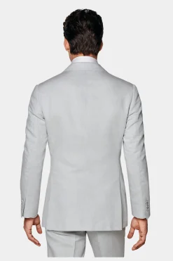 SUITSUPPLY Havana Anzug Hellgrau-Männlich Casual Anzüge