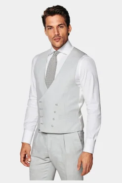 SUITSUPPLY Havana Anzug Hellgrau-Männlich Casual Anzüge
