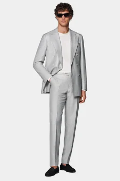 SUITSUPPLY Havana Anzug Hellgrau-Männlich Casual Anzüge