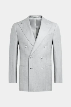 SUITSUPPLY Havana Anzug Hellgrau-Männlich Casual Anzüge