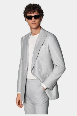 SUITSUPPLY Havana Anzug Hellgrau-Männlich Casual Anzüge