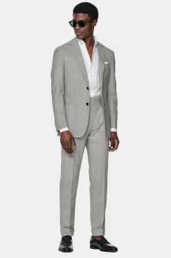 SUITSUPPLY Havana Anzug Hellgrau-Männlich Business Anzüge
