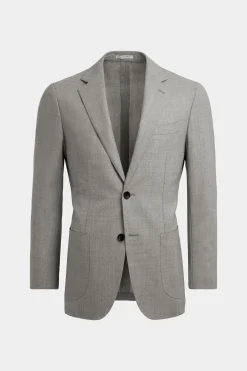 SUITSUPPLY Havana Anzug Hellgrau-Männlich Business Anzüge