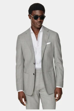 SUITSUPPLY Havana Anzug Hellgrau-Männlich Business Anzüge