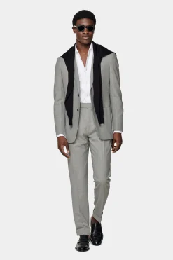 SUITSUPPLY Havana Anzug Hellgrau-Männlich Business Anzüge