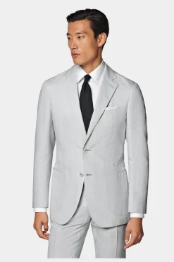 SUITSUPPLY Havana Anzug Hellgrau-Männlich Casual Anzüge