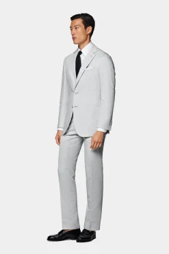 SUITSUPPLY Havana Anzug Hellgrau-Männlich Casual Anzüge