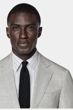 SUITSUPPLY Havana Anzug Hellgrau-Männlich Business Anzüge